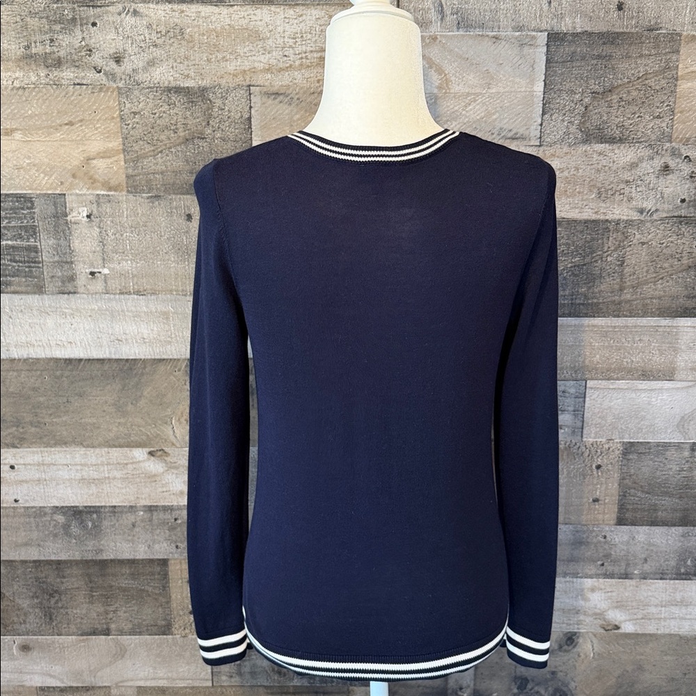 Talbots Nautical Cardigan with anchors Size XS - Picture 2 of 16